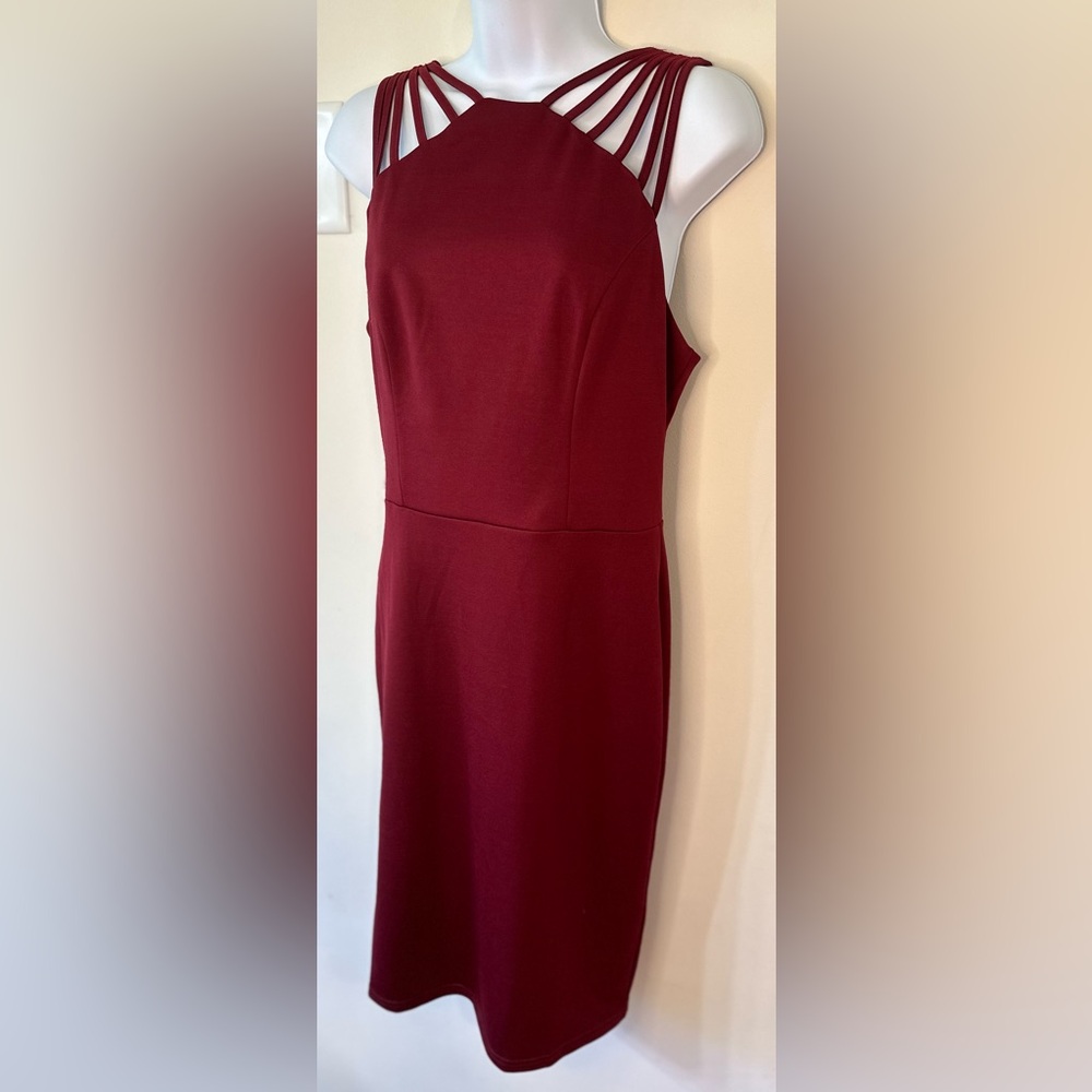 Grace Karin Women’s Maroon Sleeveless Bodycon Party Dress NWT Size Medium